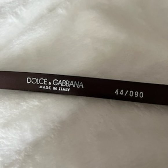 Dolce & Gabbana-Skinny Black Leather Logo Belt with Silver Buckle Size L/44 main image 5